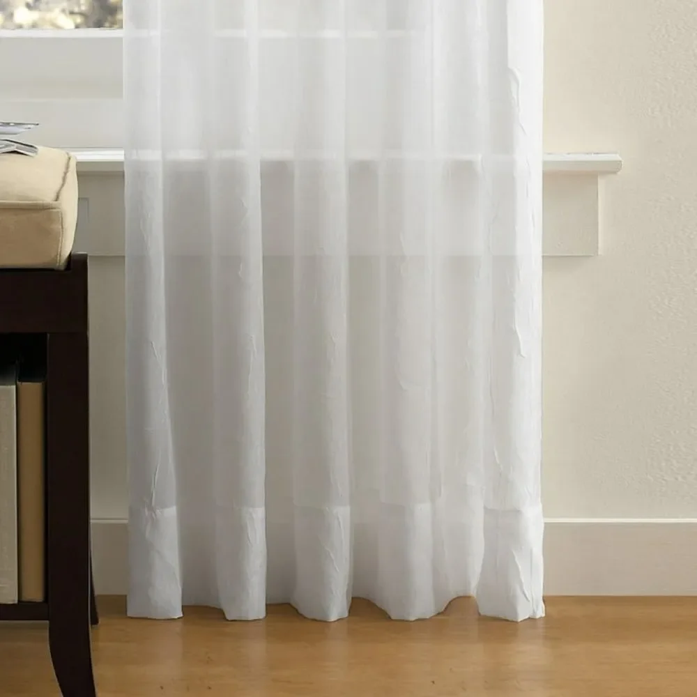 Mainstays White Crushed Voile Sheer Panel